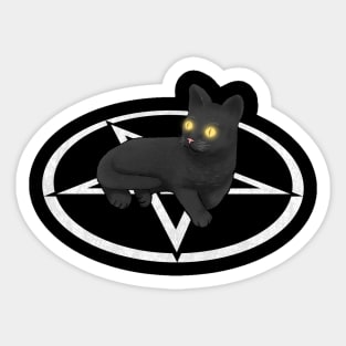 Black Metal Cat Sticker